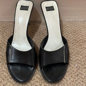 Anne Klein zebra heel sandal